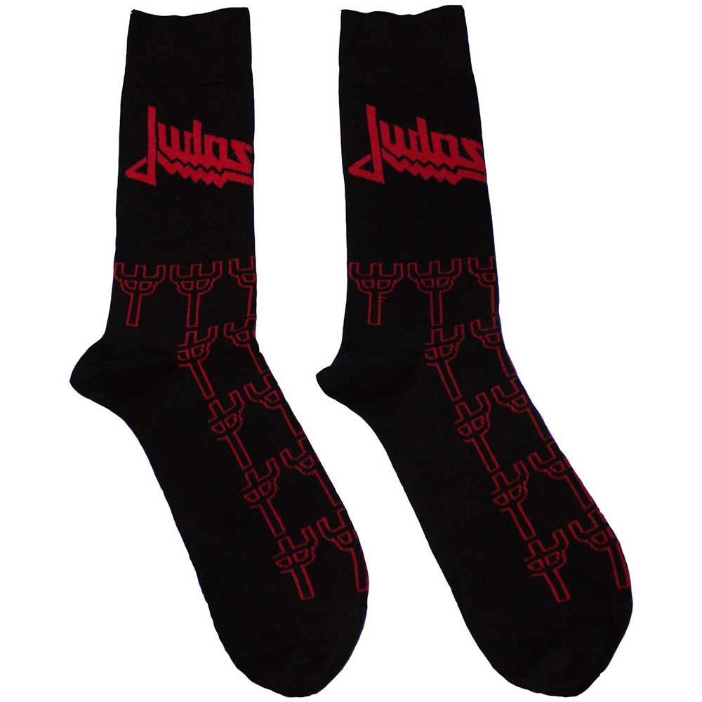 Judas Priest - Trident Pattern Enkelsokken - Zwart